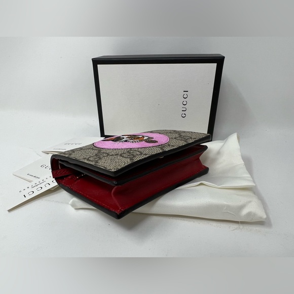 New Gucci wallet Supreme Canvas Bosco Patch Card Case Wallet - Picture 7 of 10